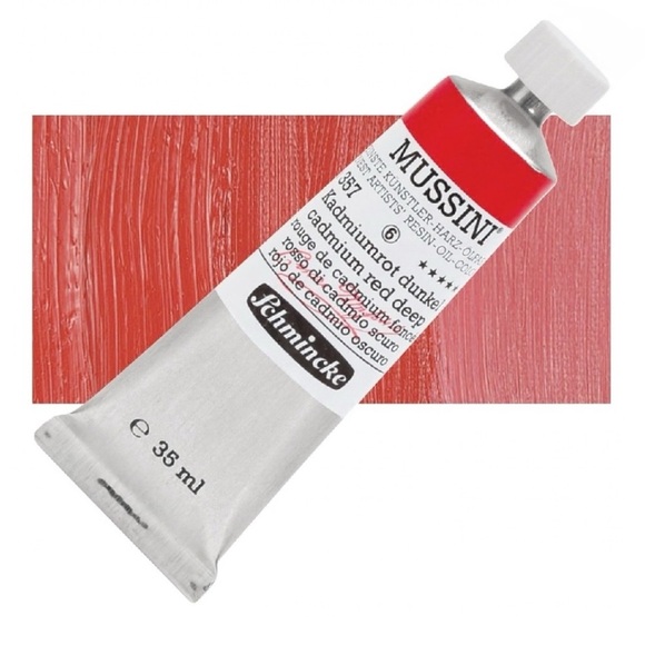 Schmincke Mussini Oil Paint Set of 4- red, yellow, blue and green. Oil paint. - Picture 7 of 13